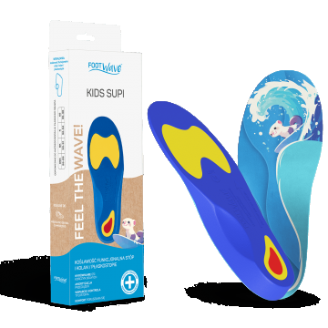 FootWave Kids Supi, tălpi ortopedice, valgitate funcțională a picioarelor și genunchilor, picioare plate, XSmall, 35-38, 1 pereche