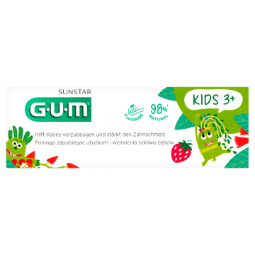 GUM Kids, pastă de dinți, după vârsta de 3 ani, 50 ml