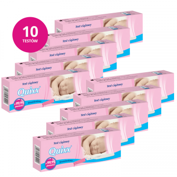 Kit Quixx, test de sarcină, streaming, sensibil 25 mIU/ml, 10 bucăți