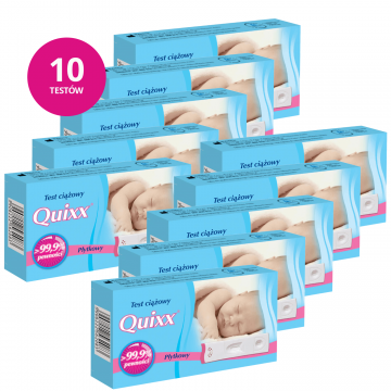 Kit Quixx, test de sarcină, trombocite, sensibil 25 mIU/ml, 10 bucăți
