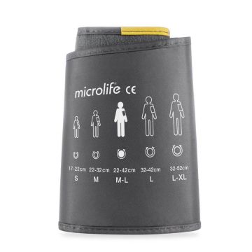 Microlife, manșetă pentru tensiometre seria 3G, 4G, 5G, gri, mărimea M-L, 22-42 cm, 1 buc