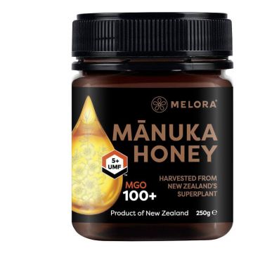 Miere de Manuka MGO 100+ UMF 5+ naturala din Noua Zeelanda, 250g, Melora