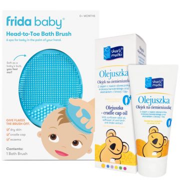 Mother's Treasure Oil, ulei pentru mătreață, 30 ml + Frida Baby, perie pentru mătreață