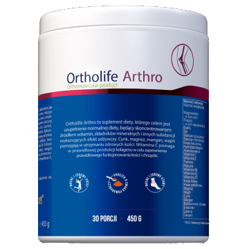 Ortholife Arthro, aromă de portocale, 450 g