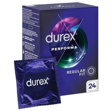 Prezervative Durex Performa pentru întârzierea ejaculării, 24 bucăți