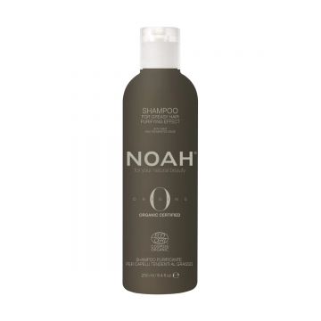 Sampon bio purificator cu Ulei esential de Menta pentru par si scalp gras, 250ml, Noah