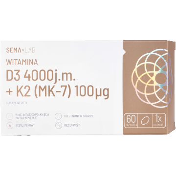 SEMA Lab Vitamina D3 4000 UI + K2 (MK-7) 100 µg, 60 capsule moi