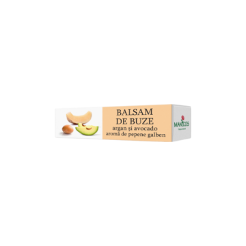 Balsam buze argan,avocado si pepene galben  4.8gr MANICOS