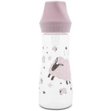 Biberon cu Tetina Moale din Silicon 0 Luni+ 250 ml My Friend Mellow Rose