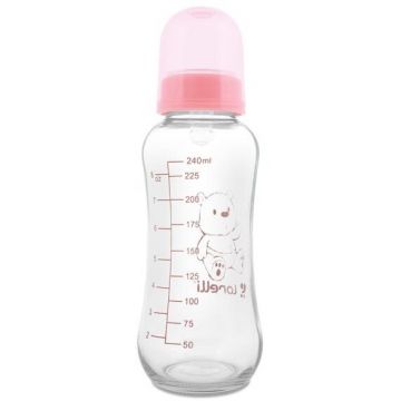 Biberon din Sticla 240ml Blush Pink