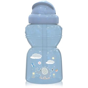 Biberon Mini Sport cu Pai 200ml Animalute Blue