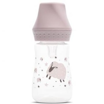 Biberon My Friend Tetina Moale din Silicon 0 Luni+ 125Ml Mellow Rose