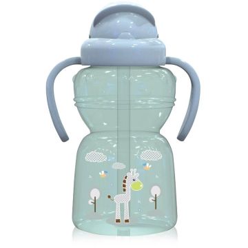 Biberon Sport cu Pai si Manere 325 ml Animalute Green