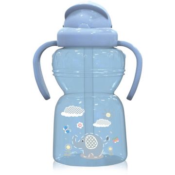 Biberon Sport cu Pai si Manere 325ml Animalute Blue