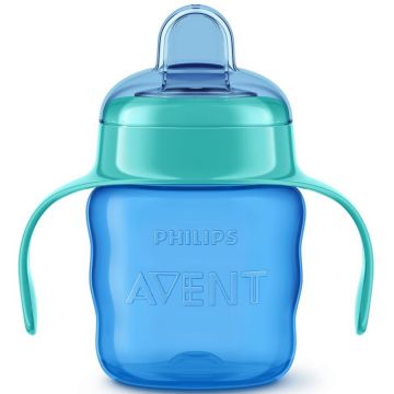 Cana Cu Tetina SCF551/05 Formare 200ml 6 luni+ Albastru/Verde