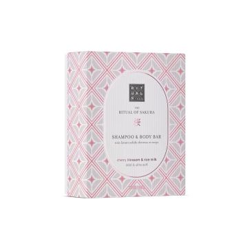 Sampon Solid & Sapun Corp 2 in 1 cu Floare de Cires si Lapte de Orez – Rituals The Ritual of Sakura, 100 g