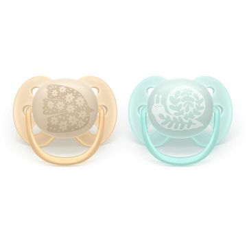 Set 2 Suzete Pacifier SCF091/41 0-6luni Silicon Multicolor