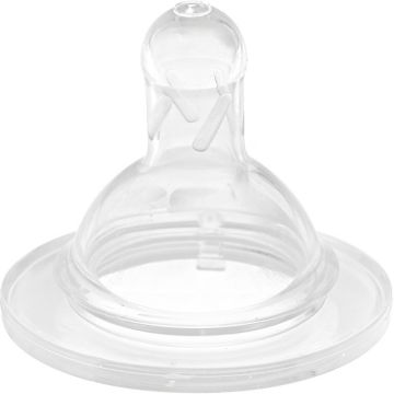 Set 2 Tetine Flux Mediu Silicon 3-6 Luni Transparent