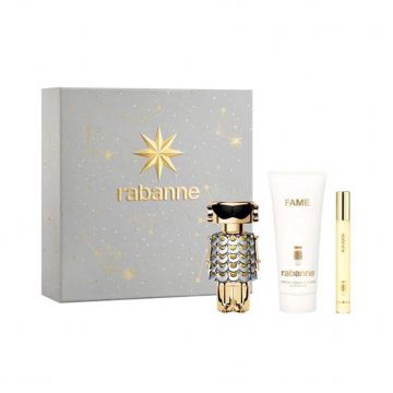 Set Cadou Paco Rabanne Fame, Apa de Parfum, Femei, 50 ml + Lotiune de corp, 100 ml + Apa de Parfum, 10 ml