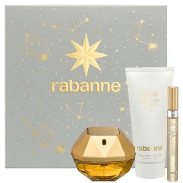 Set Cadou, Paco Rabanne Lady Million, Apa de Parfum 50 ml + Lotiune de corp 75 ml + Apa de Parfum 10 ml