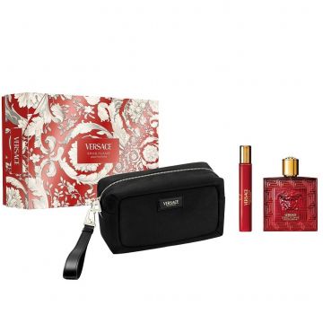 Set Cadou Versace Eros Flame (Concentratie: Apa de Parfum, Gramaj: 100ml+10ml+bag)