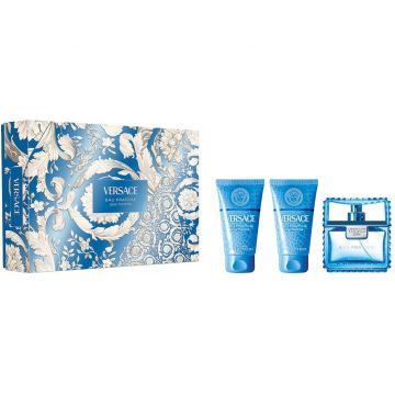 Set cadou Versace Man Eau Fraiche, Apa de toaleta, 50 ml + Gel de Dus, 50 ml + After Shave Balsam, 50 ml