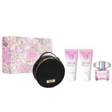 Set Versace Bright Crystal, Apa de toaleta (Concentratie: Apa de Toaleta, Gramaj: 50 ml + 50 ml lotiune de corp + 50 ml gel de dus)
