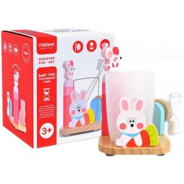 Suport pentru Periuta Dinti cu Clepsidra 3min Baby 3ani+ Roz