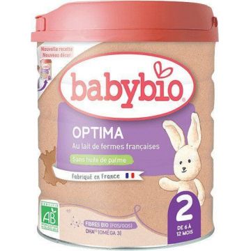 Babybio Optima 2 Continuare lapte organic pentru copii 800 g