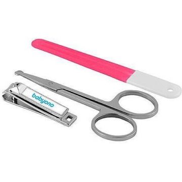 BabyOno Baby set manichiură roșu 3 buc