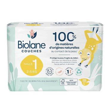 Biolane Naturali Scutece mărimea 1 2 la 5kg x28