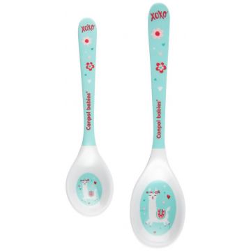 Canpol babies Linguri din melamină Animale exotice turcoaz 2 buc