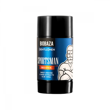 Deodorant stick pentru barbati cu Aloe Vera si Extract de portocala dulce & Salvie Sportsman, 50ml, Biobaza
