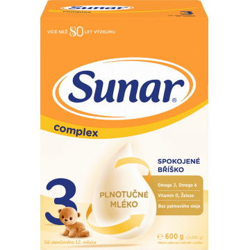Formula de lapte Sunar Complex 3 pentru copii mici 600 g