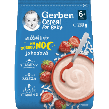 Gerber Cereale lapte terci căpșuni Goodnight 230 g