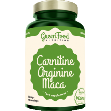 GreenFood Nutrition Carnitină+Arginină+Maca 90 capsule