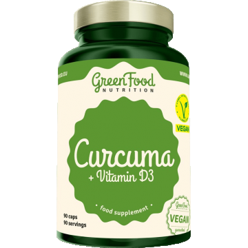 GreenFood Nutrition Curcuma + Vitamina D3 90 capsule