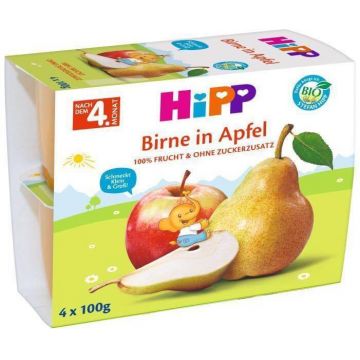 HiPP BIO Mere cu pere 4 x 100 g