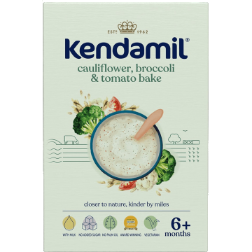 Kendamil Terci de lapte cu broccoli, conopidă și roșii 6m+ 150 g