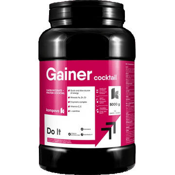 Kompava Gainer cocktail de căpșuni 2500 g