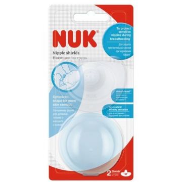 Nuk Silicone Breast Caps + cutie dimensiune. M 2 buc