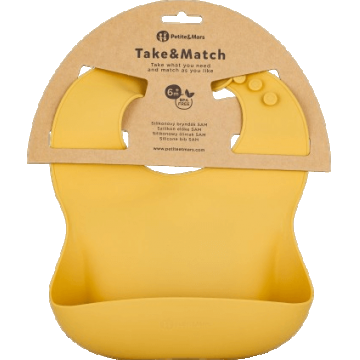 Petite&Mars Bădacă din silicon Take&Match Ocru intens 6m+