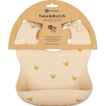 Petite&Mars Bădacă din silicon Take&Match Sand Butterflies 6m+