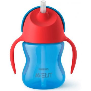 Philips Avent Cană cu pai de la 9 luni cu mânere, băiat, 200 ml