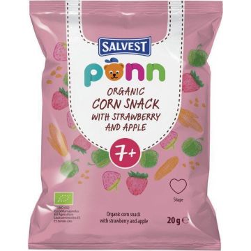 Salvest Põnn Organic chipsuri cu căpșuni, 1 x 20 g