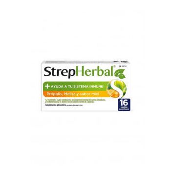 Strepherbal 16 pastiluțe cu aromă de propolis, melissa și miere