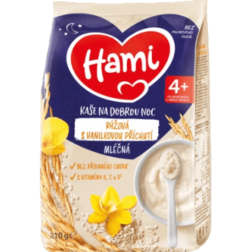 Terci de lapte Hami - orez, vanilie 210 g