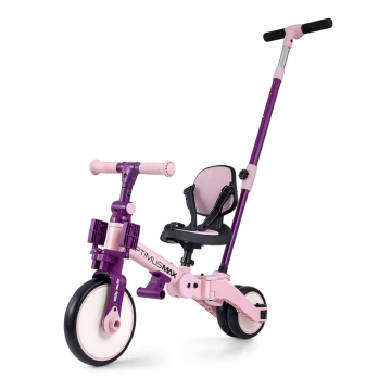 Tricicleta 5 in 1 Optimus Max, + 1 an, Pink, Milly Mally