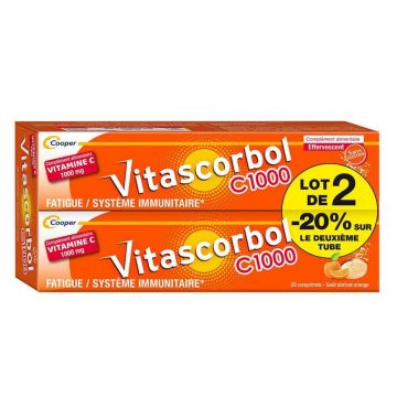 Vitascorbol Vitamine C1000 2x20 comprimate efervescente