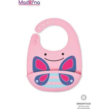 Zoo silicon bib Butterfly 1×1 buc, silicon bib